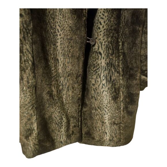 NEWPORT NEWS 3/4 Length Animal Print Faux Fur Coat - Size 18 - Picture 5 of 8